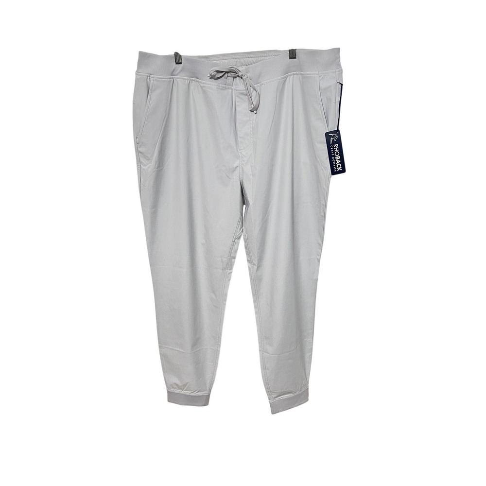 Rhoback The Sprinters Performance Jogger Mens 3XL Light Gray Stretch Activewear